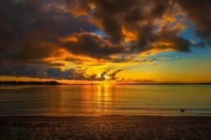 Wohnmobilstellplatz Eckernförde Sonnenuntergang