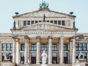 Front view of the Konzerthaus Berlin showcasing its neoclassical architecture.