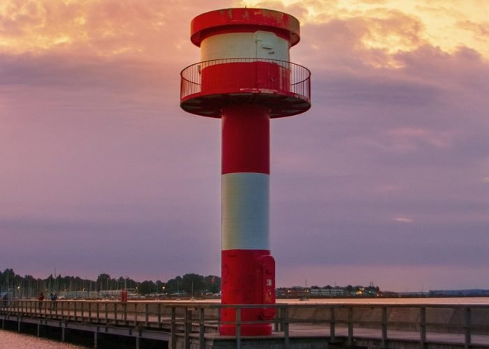 baltic sea, sunset, nature, lighthouse, sea, beach, landscape, eckernforde, sunrise, germany