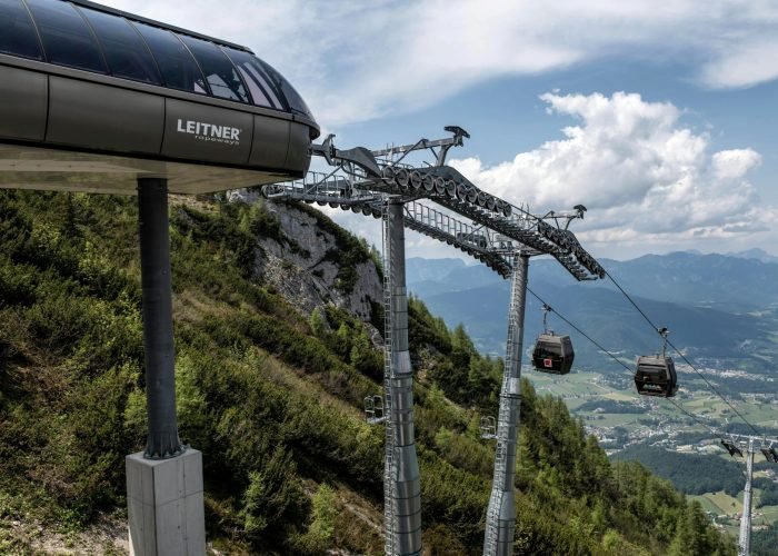 A gondola ride provides breathtaking views of the Bavarian Alps near Schönau am Königssee, Germany. A gondola ride provides breathtaking views of the Bavarian Alps near Schönau am Königssee, Germany.